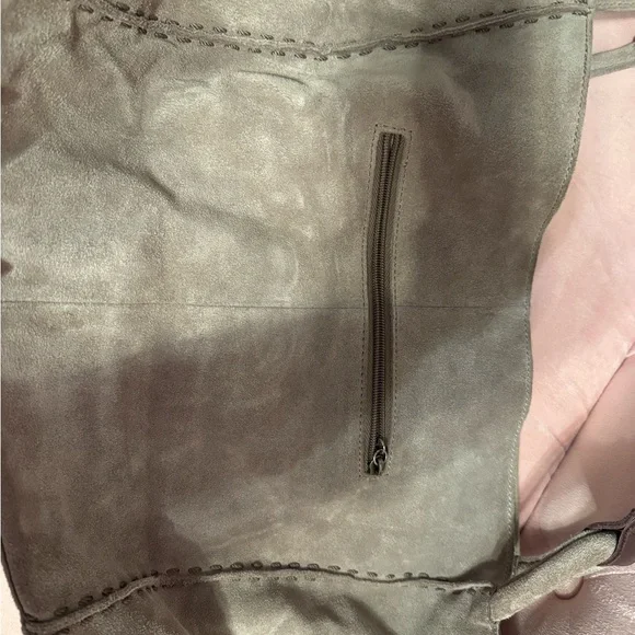 The Sak Taupe Leather Tote Bag - Picture 6 of 8